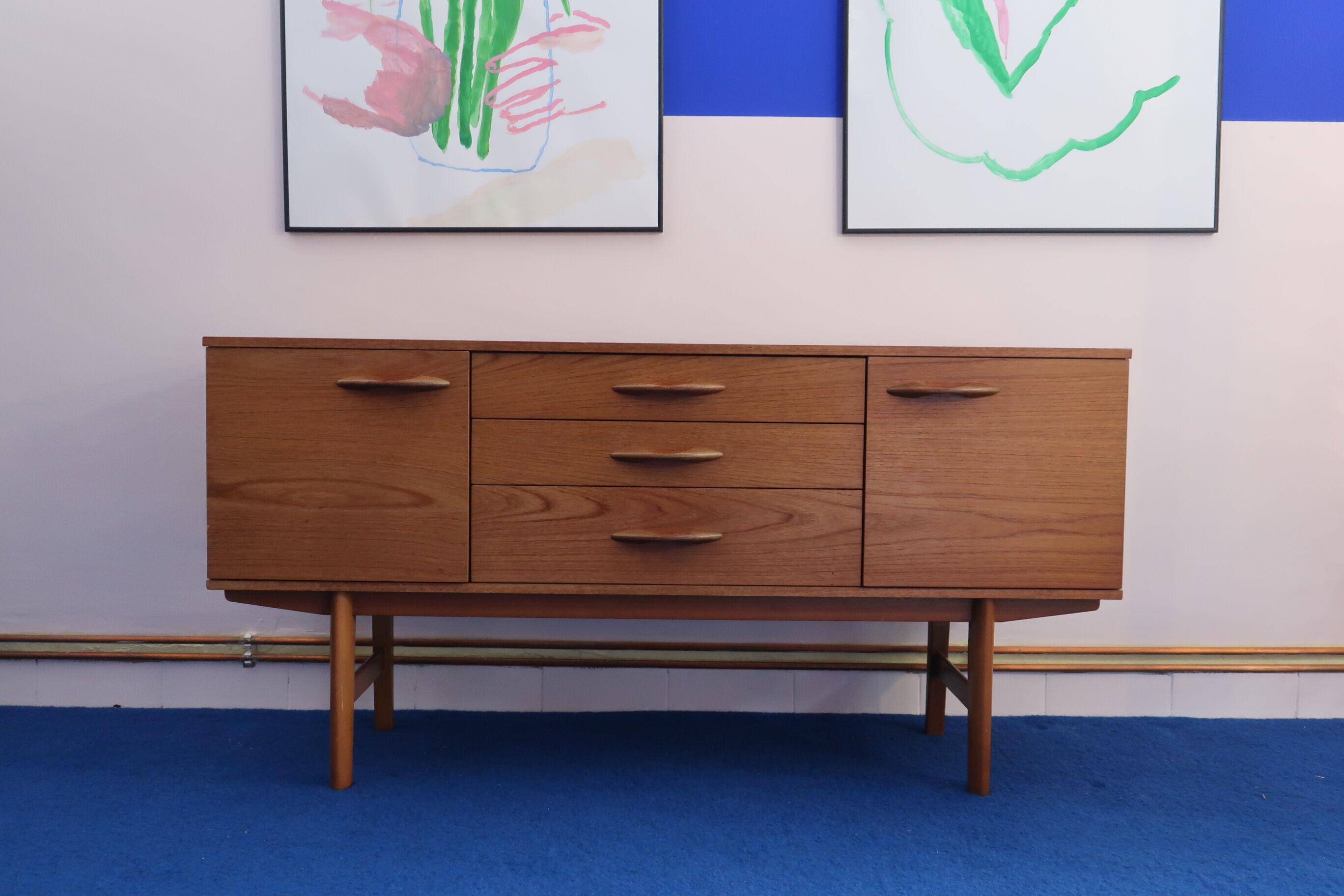 Light teak sideboard from the 60s