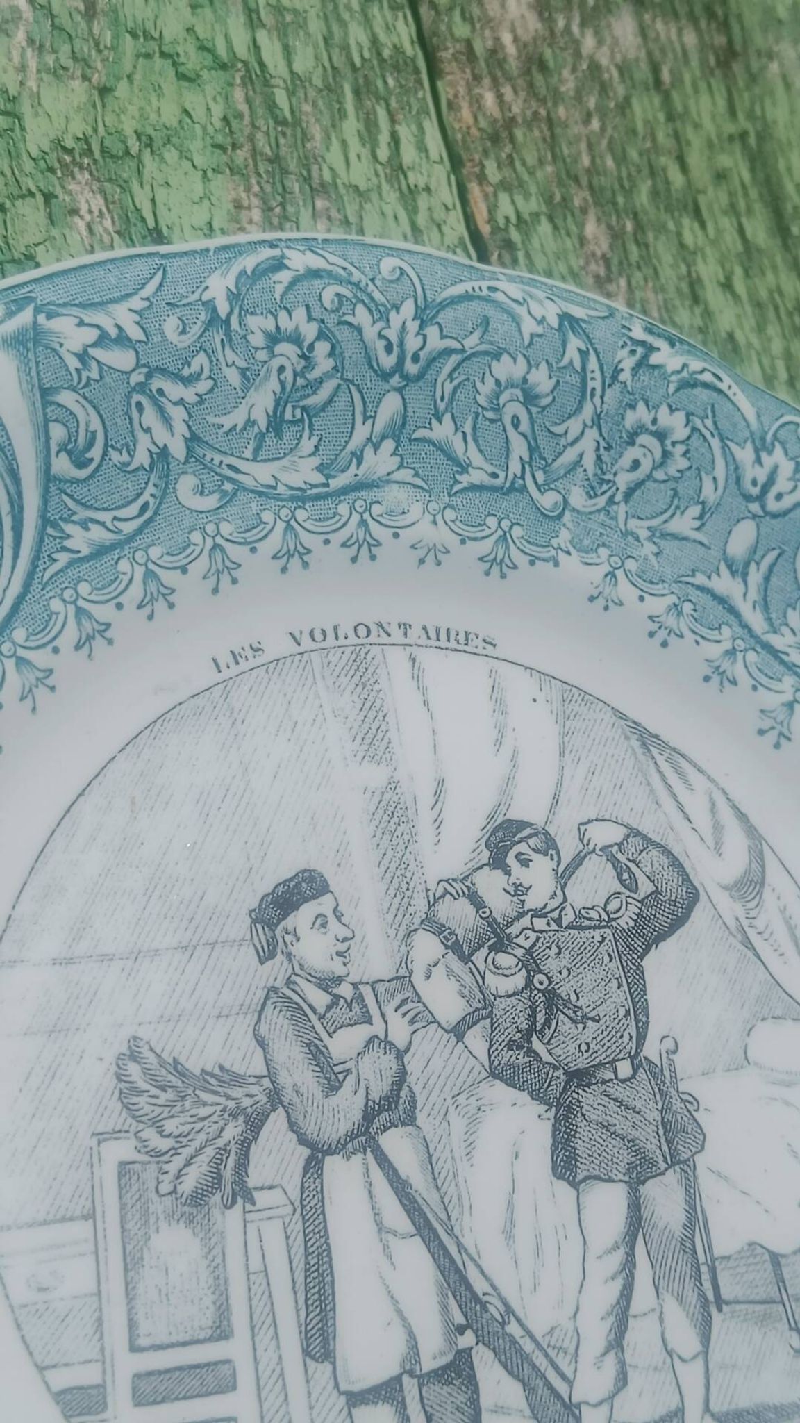 antique Lunéville "Opaque" plates