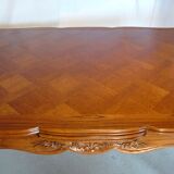 Extendable rectangular table Regency style in solid oak
