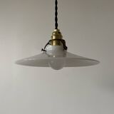 Small old opaline pendant light D20cm