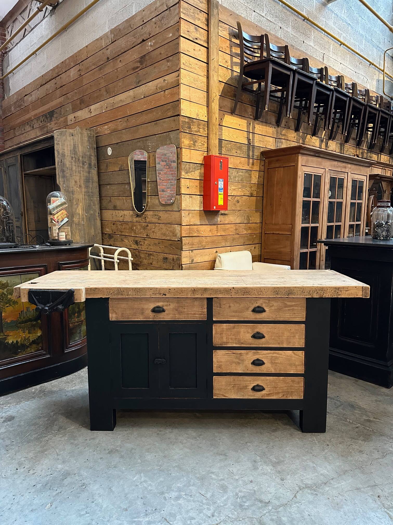 Old carpentry workbench