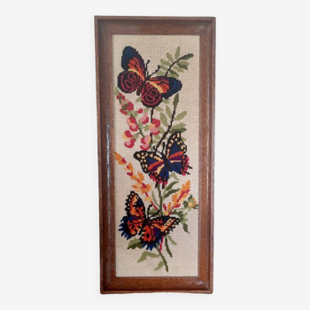 Butterflies cross stitch canvas painting