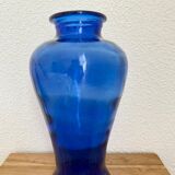 Blue glass vase