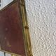 Vintage 1900 triptych barber mirror in gold, gallant scene - 20 x 59 cm