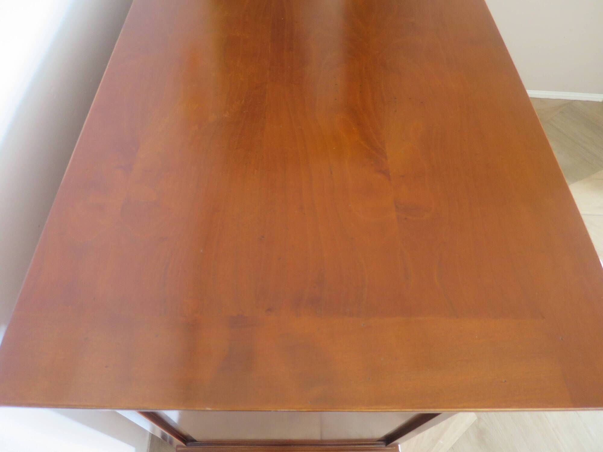 large curved chest of drawers - solid wood - cherry - 4 drawers - Louis Philippe