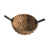 Braided wooden basket