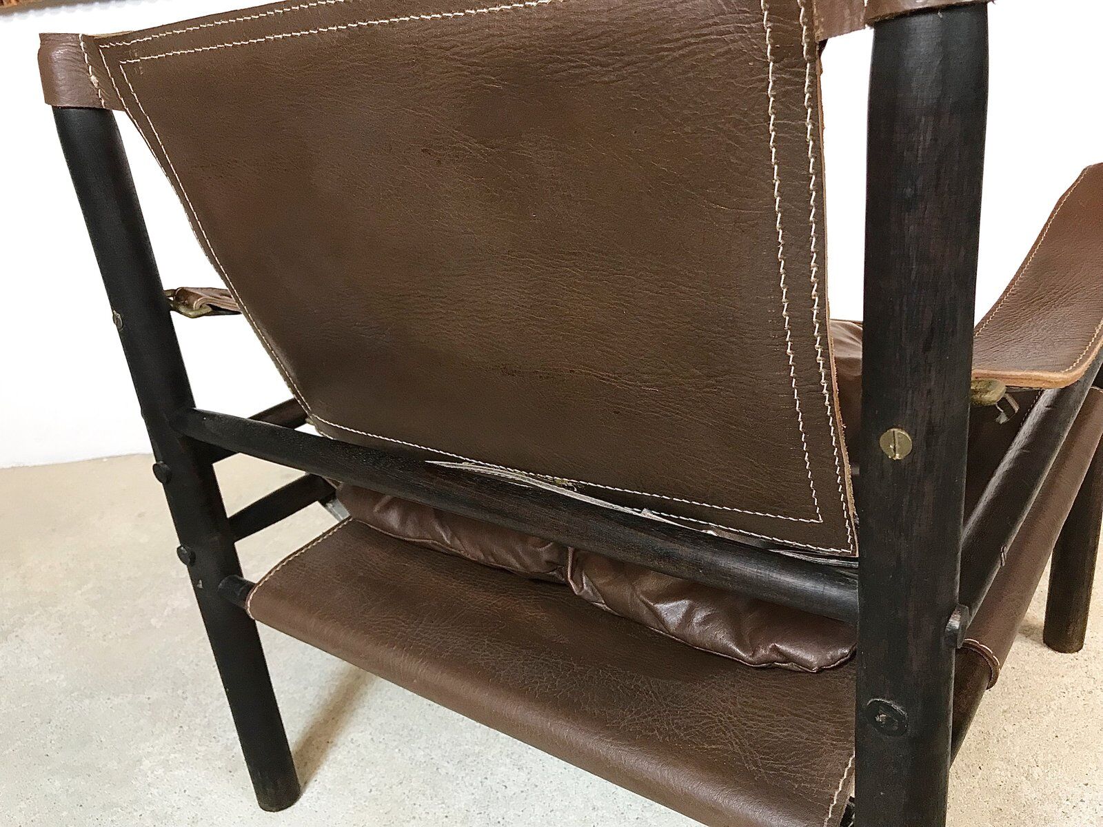 Model Sirocco leather safari chair by Arne Norell, 1960s