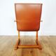 Camel leather sled chair from Mace