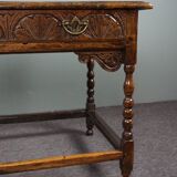 Carved antique English side table