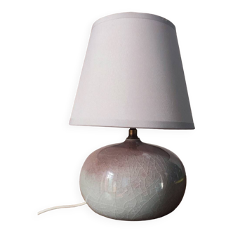 Lampe boule en céramique parme