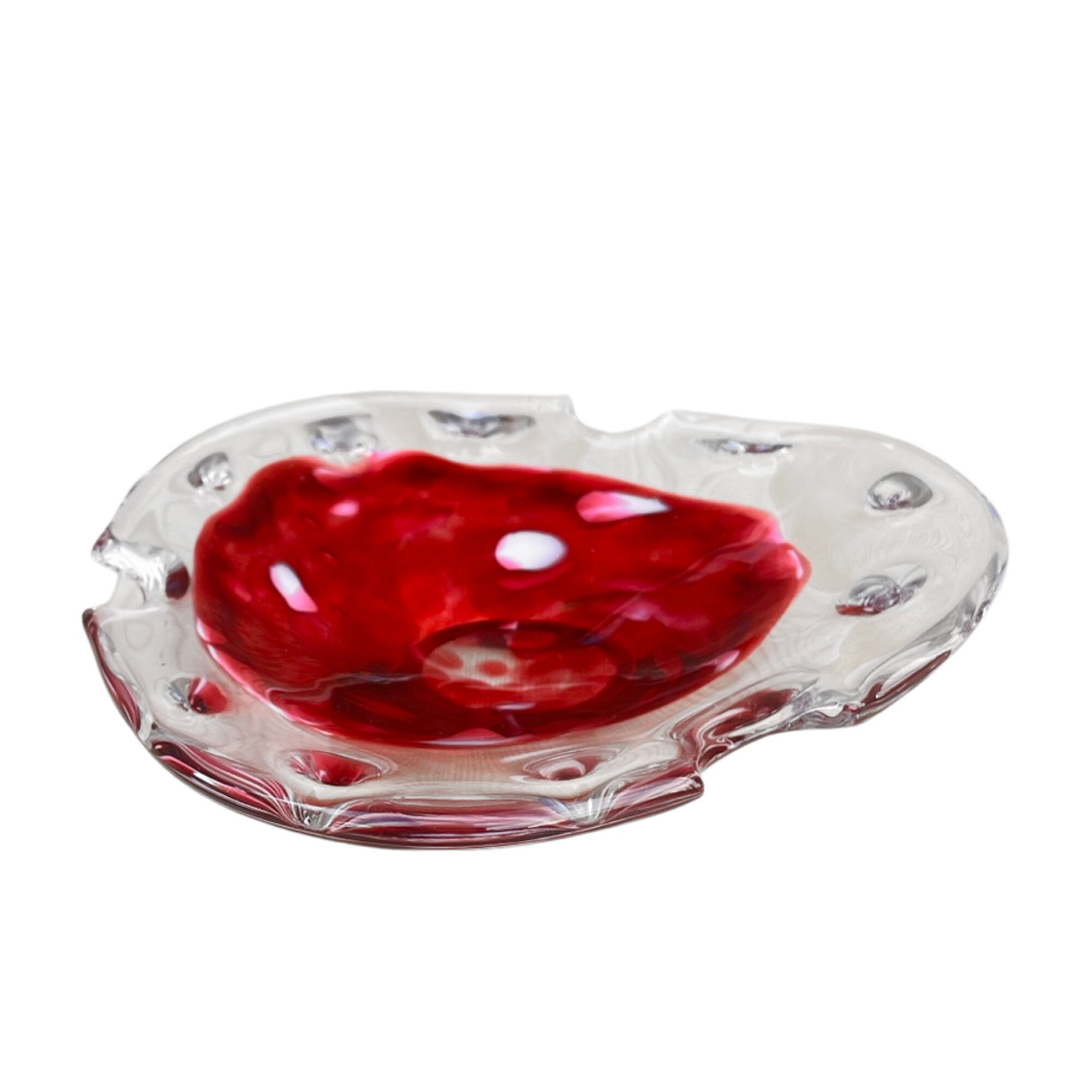 Organic glass ashtray, Murano, Italy, 1970s