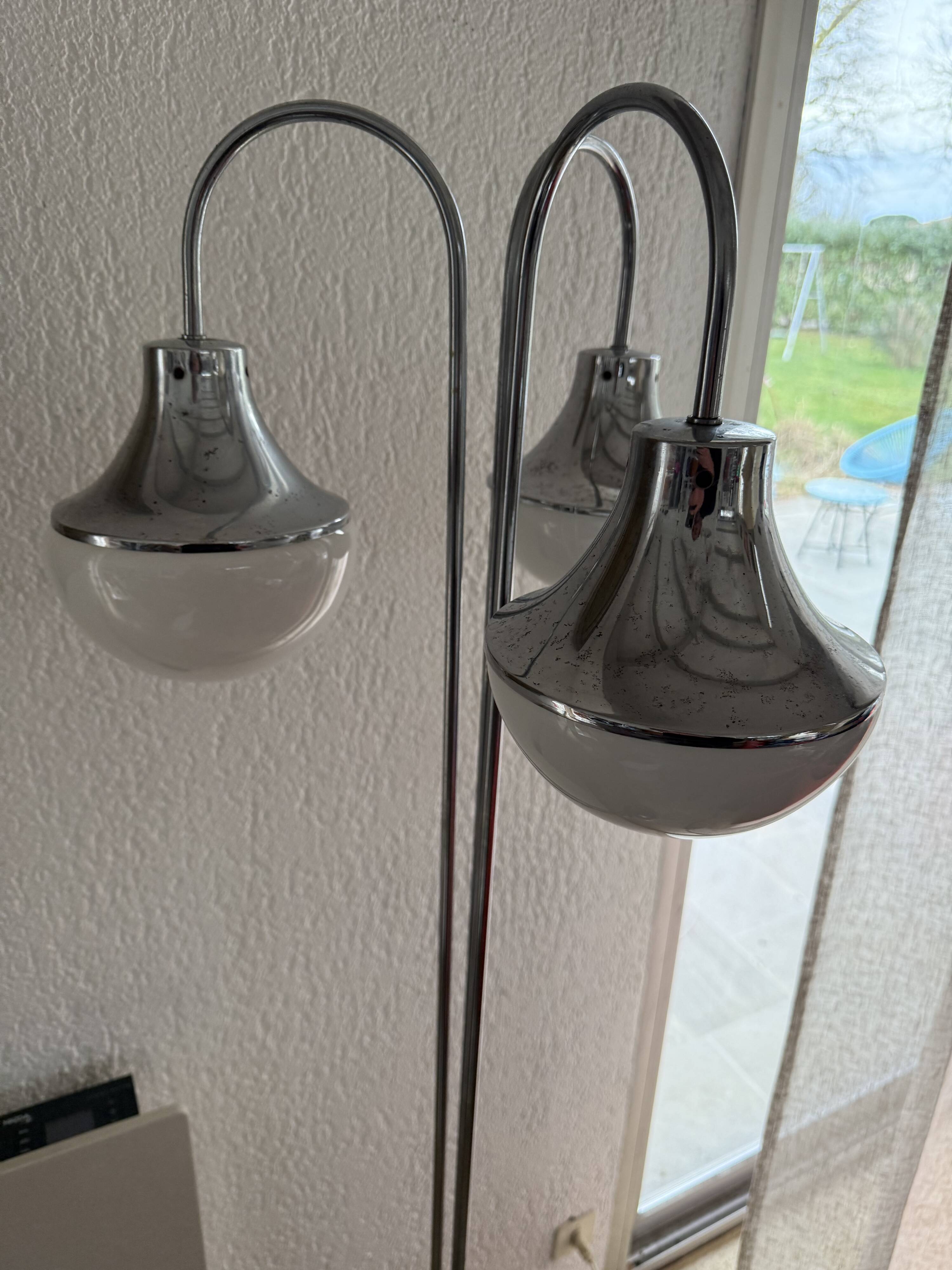 Vintage Italian three-light floor lamp