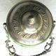 19th century biscuit bucket, legras enameled glass, acid-free eyelets, signed wmfm