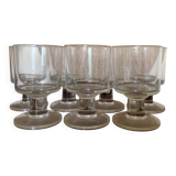 7 vintage Luminarc style wine glasses