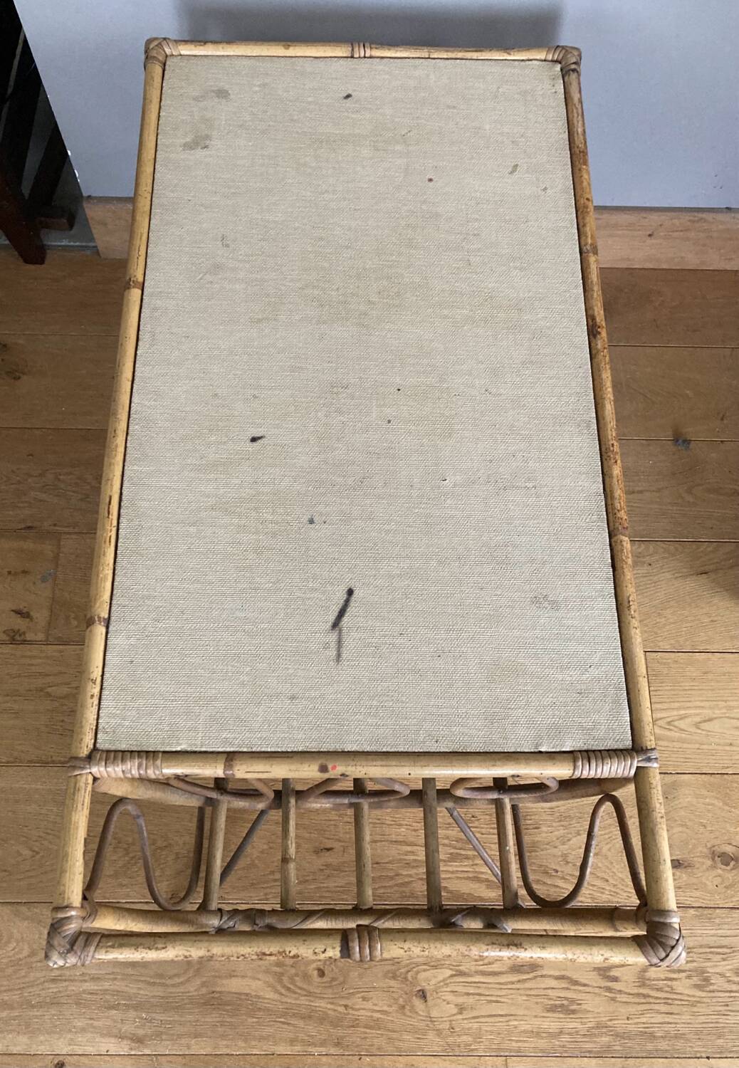 Vintage wicker rattan coffee table from the 1960s/70s (delivery possible)