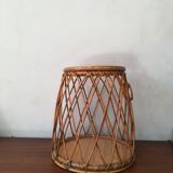 Rattan side table