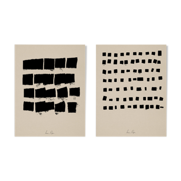 Paire d’estampes giclées ensemble d’art mural abstrait de deux, 50x70cm