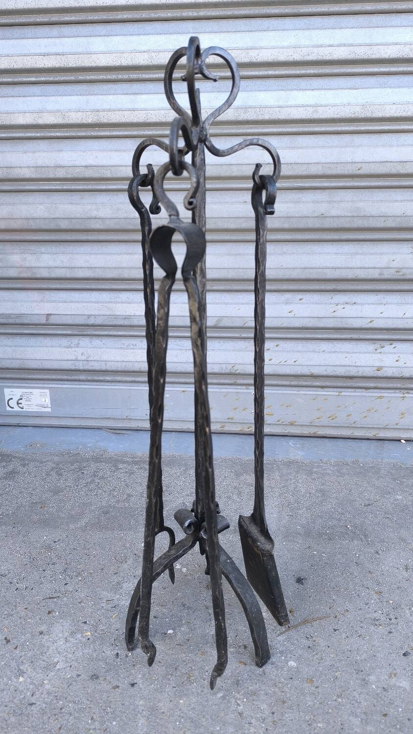 Wrought iron fireplace set 1960