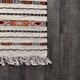 Moroccan ethnic white kilim carpet 70x150 cm