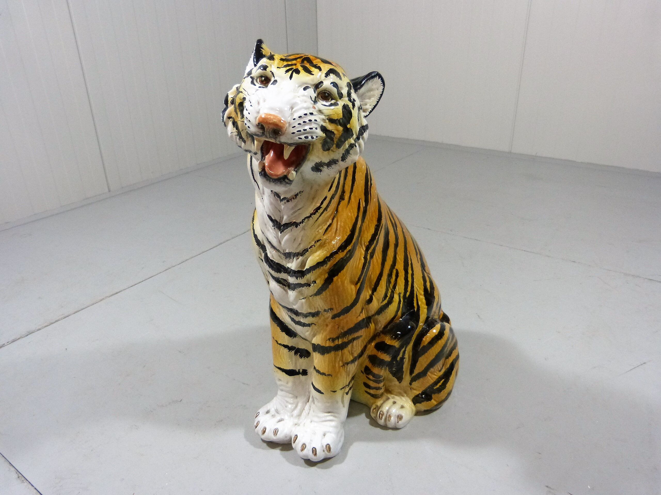 Tigre de terre cuite vintage, Italie des années 1960