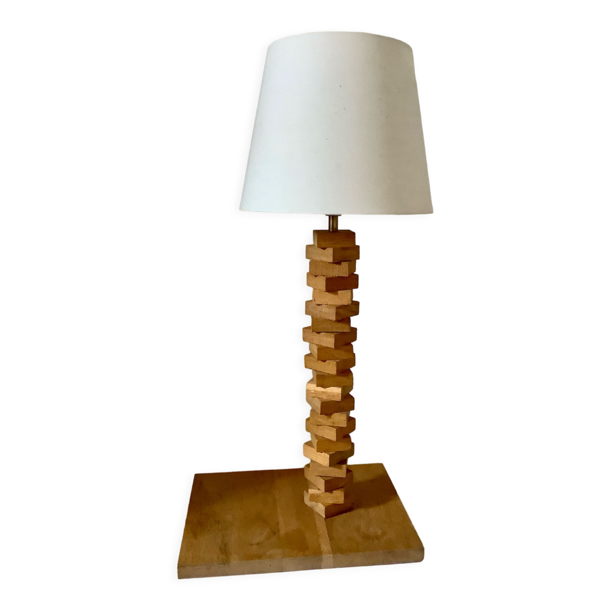 Pied de lampe en bois