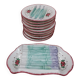 Plat et assiettes barbotine , service à asperges en faience de longchamp