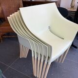 Set of 6 DR. NO chairs by Philippe Starck for Kartell – stackable Italian design.