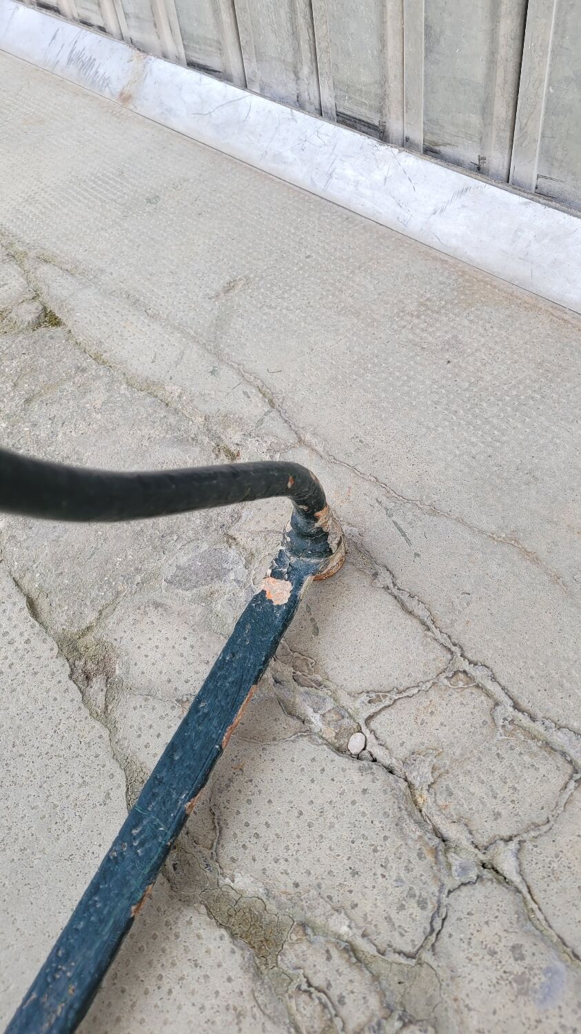 Parisian bistro pedestal table in antique marble