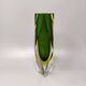 1960s Astonishing Green Vase By Flavio Poli for Seguso. Made in Italy