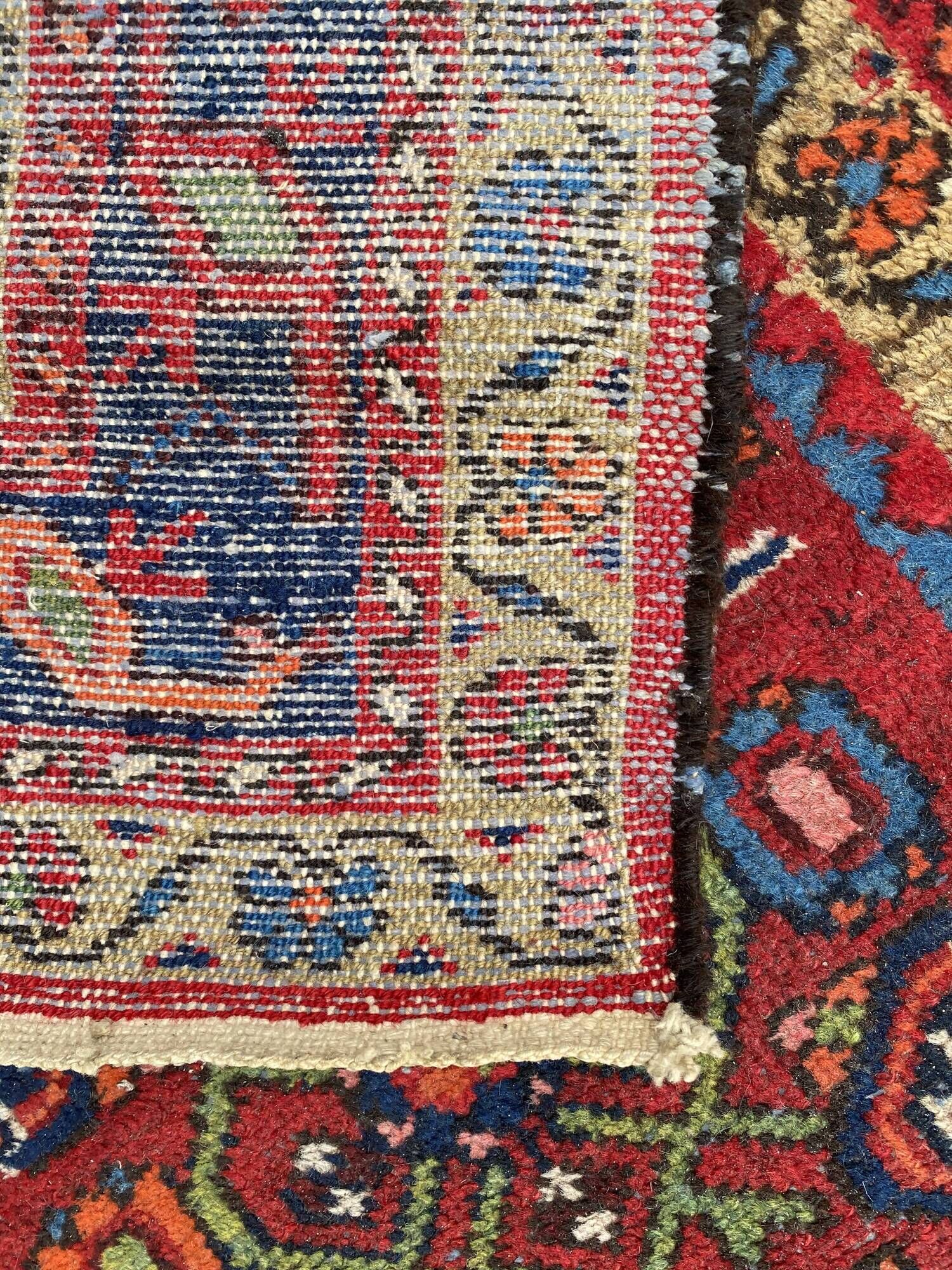 Handmade ancient persian hamadan carpet 120x204 cm