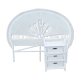 Peacock white rattan headboard 140 + chest
