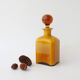 Vintage Mustard Opaline Glass Bottle from Marinha Grande, 1960's