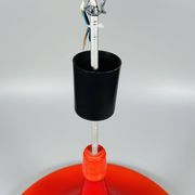 1960s/70s UFO Ceiling Lamp Hanging Lamp by Doria Leuchten Glass Space Age