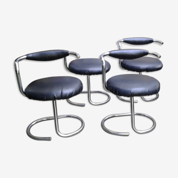 Ensemble de 4 chaises par Giotto Stoppino