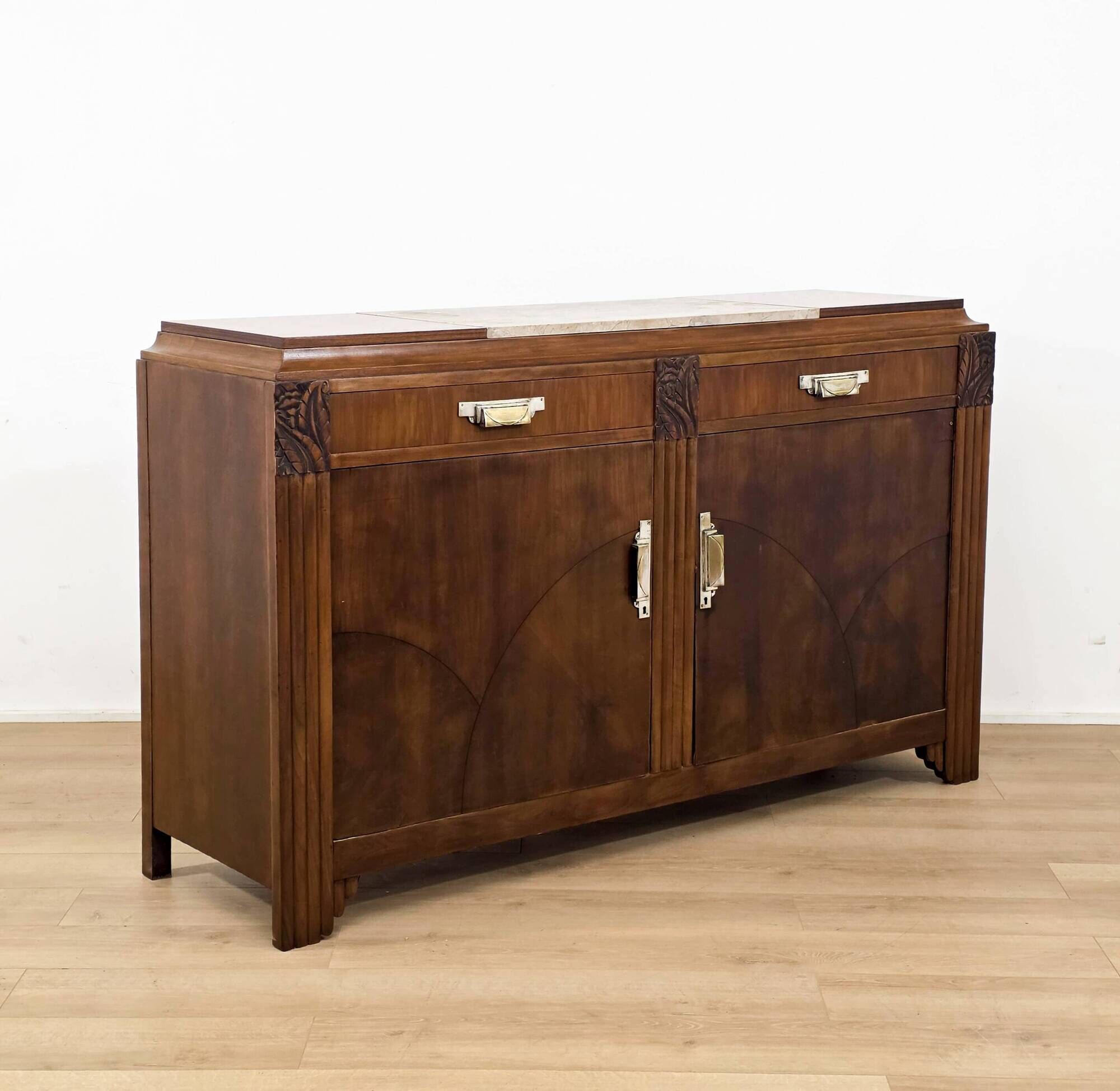 1930s Art Deco walnut sideboard