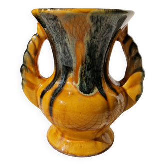 Vase anses orange et vert