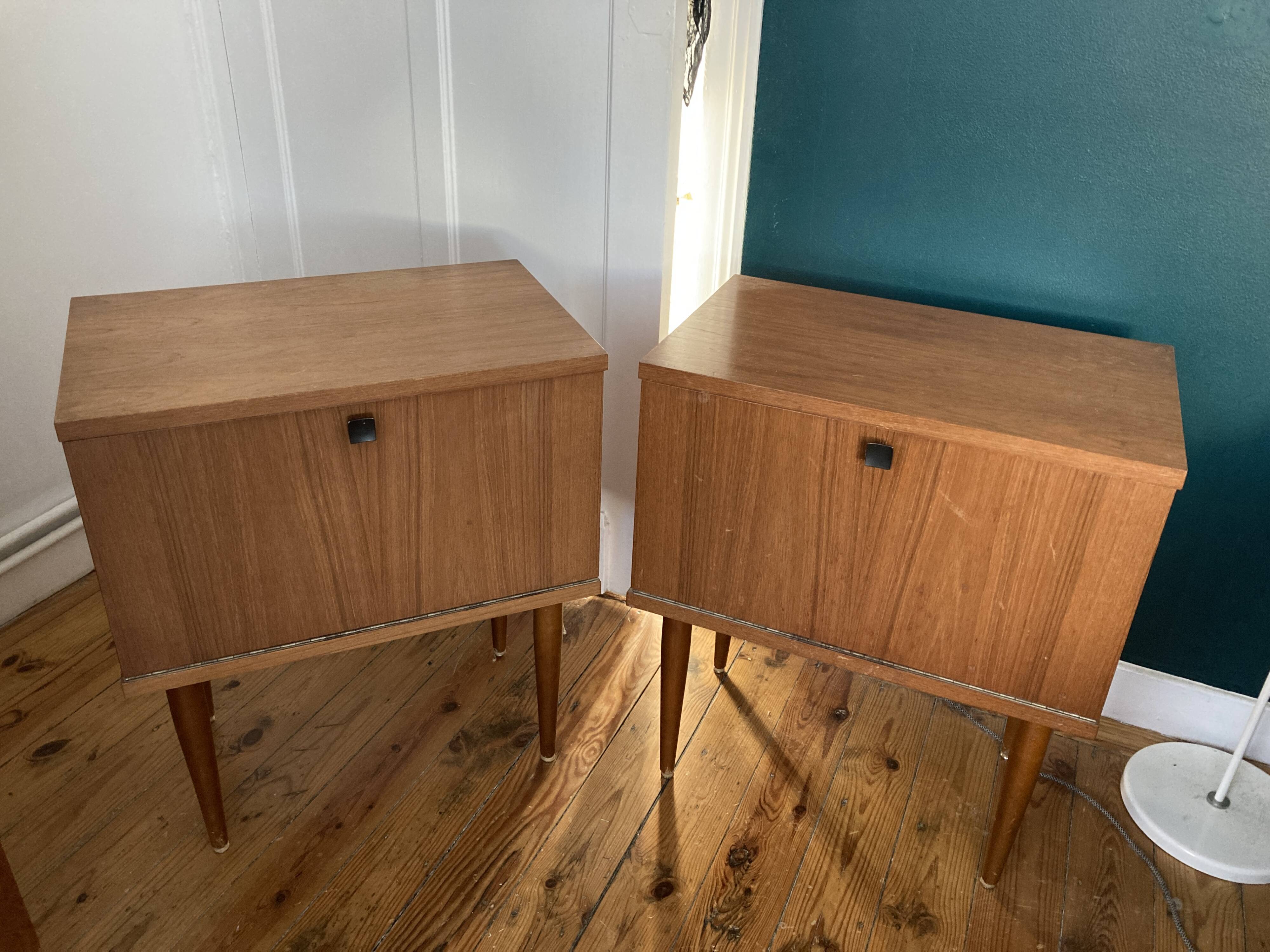 Set of 2 bedside tables, 1960