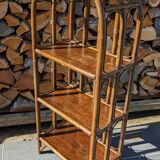 Rattan shelf bookcase