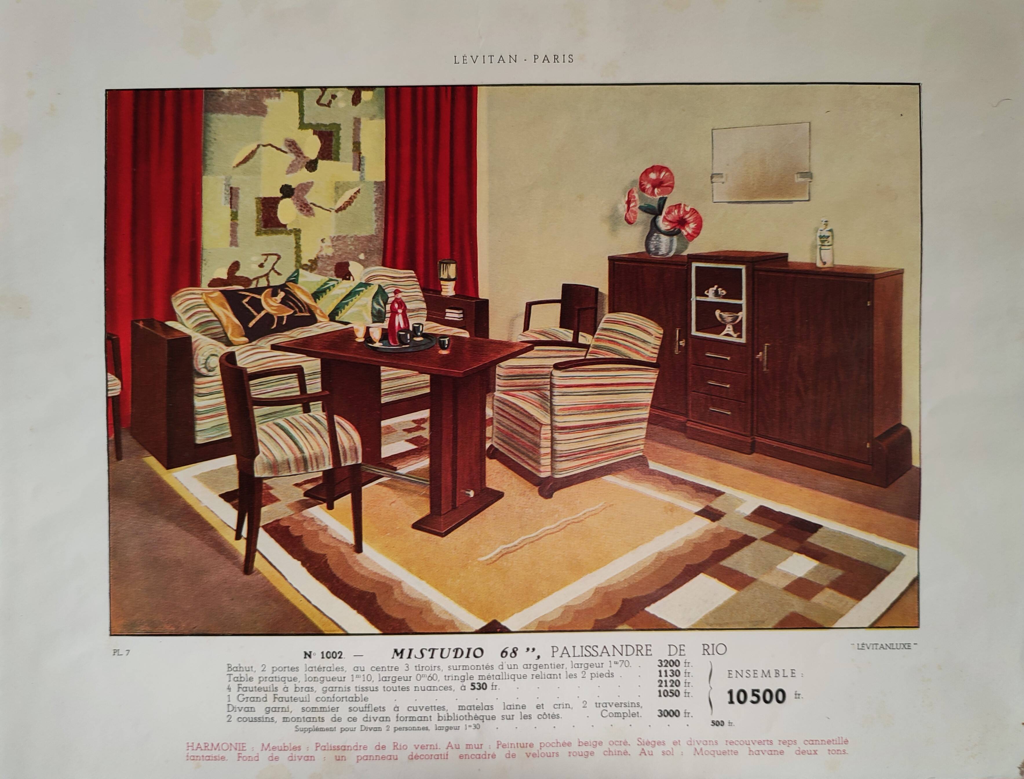 1940's furniture advertising board "MISTUDIO 68"