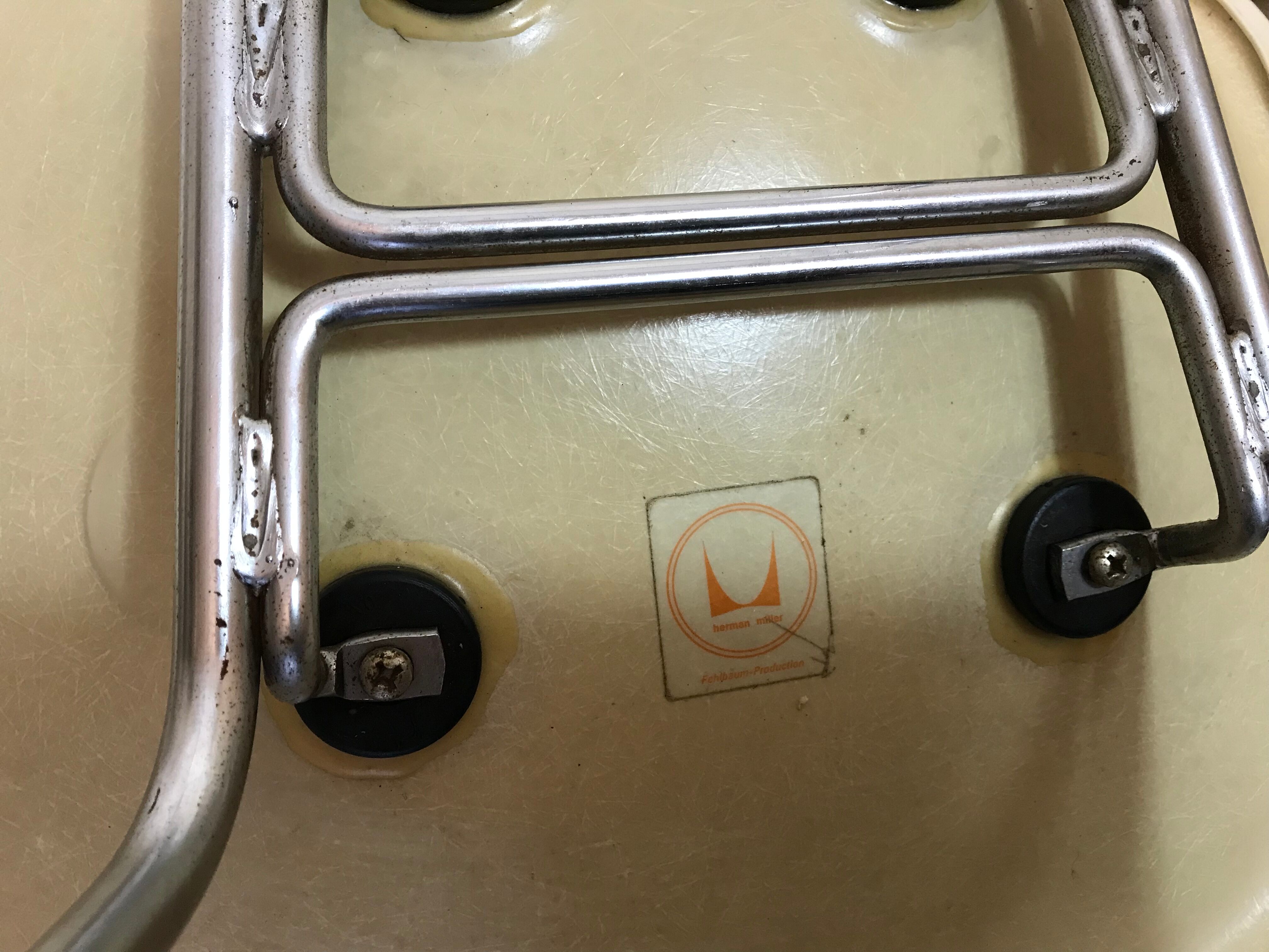 Set of 4 Eames chairs for Herman Miller,1960-70's