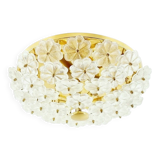 XL Mid-Century Floral Murano Glass Ceiling Light from Ernst Palme, 1970s