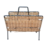 Raoul Guys vintage wicker magazine holder