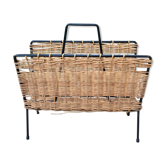 Raoul Guys vintage wicker magazine holder
