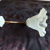 Swan neck and tulip glass wall light, porcelain lamp