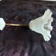 Swan neck and tulip glass wall light, porcelain lamp