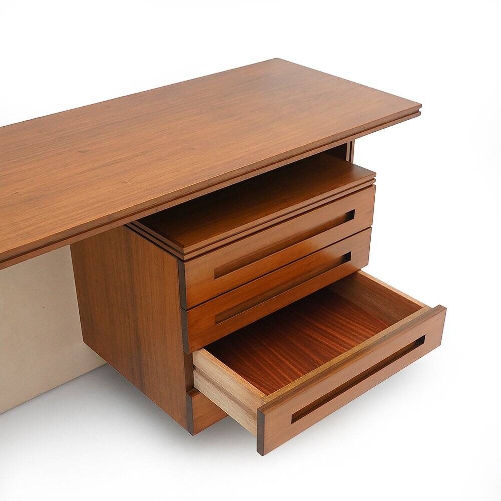 Wall-mounted desk with drawers, 1960s