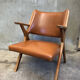 Fauteuil dal vera vintage circa 1950