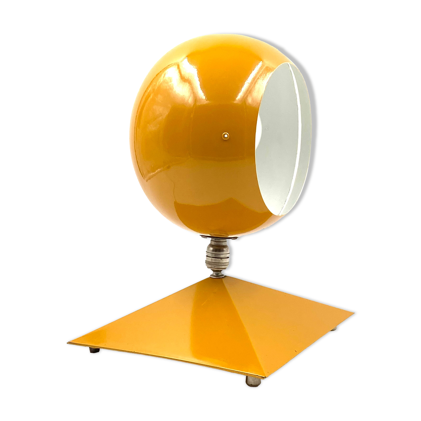 Space Age Eyeball Yellow Table lamp, Italy, 1970s