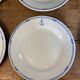 6 plates in Sarreguemines porcelain anchor and knots