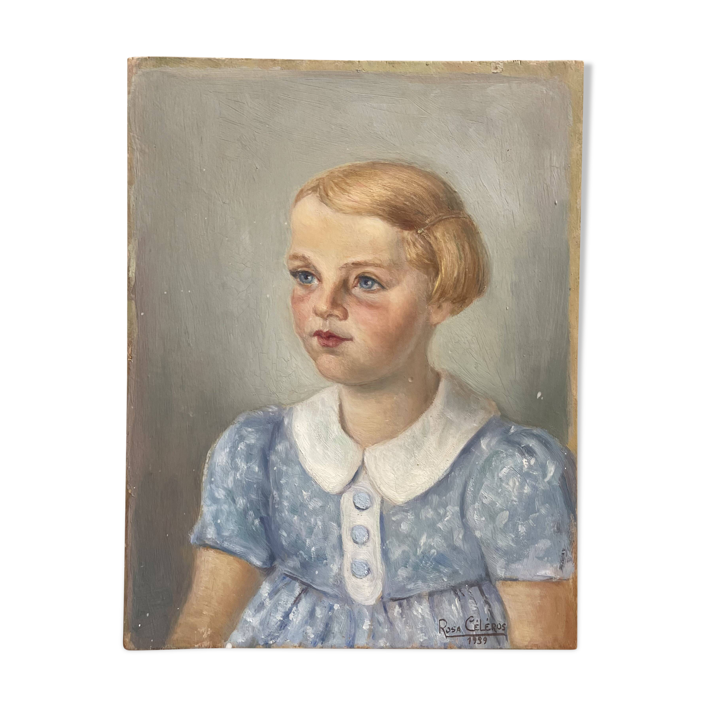 Portrait de fillette sur panneau, 1939
